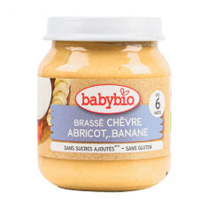Акція на Дитячий десерт Babybio з козячого молока, з бананом та абрикосом, від 6 місяців, 130 г від Eva