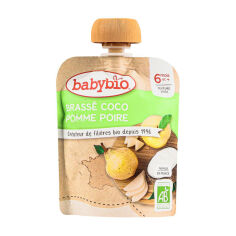 Акція на Дитячий десерт Babybio з кокосового молока, з яблуком та грушею, від 6 місяців, 85 г від Eva