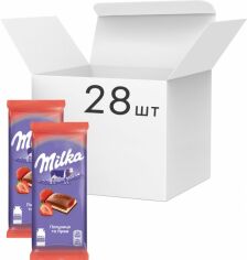 Акція на Упаковка шоколаду Milka з полуницею і кремом 90 г х 28 шт. від Rozetka