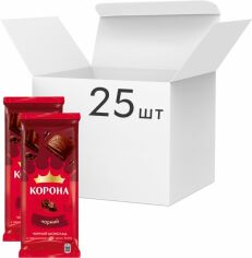 Акція на Упаковка шоколаду Корона чорного без домішок 85 г х 25 шт. від Rozetka