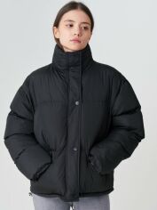 Акція на Куртка зимова коротка жіноча Remix 6037 XL Чорна від Rozetka