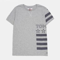 Акція на Футболка бавовняна довга чоловіча Tommy Hilfiger 10217.40 S Сіра від Rozetka