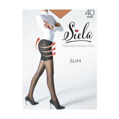 Акція на Колготки жіночі Siela Slim з шортиками, 40 DEN, Glace, розмір 4 від Eva