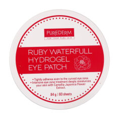 Акція на Гідрогелеві патчі для шкіри навколо очей Purederm Ruby Waterfull Hydrogel Eye Patch, 60 шт від Eva