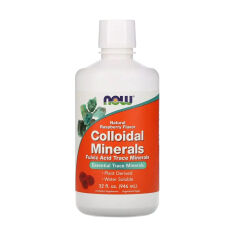 Акция на Дієтична добавка NOW Foods Colloidal Minerals Колоїдні мінерали, з натуральним смаком малини, 946 мл от Eva