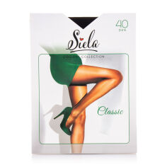 Акция на Колготки жіночі Siela Classic з шортиками, 40 DEN, Nero, розмір 3 от Eva