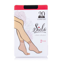 Акція на Шкарпетки жіночі Siela Comfort 40 DEN, Nero, безрозмірні, 2 пари від Eva