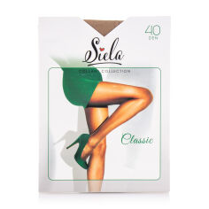 Акция на Колготки жіночі Siela Classic з шортиками, 40 DEN, Glace, розмір 2 от Eva