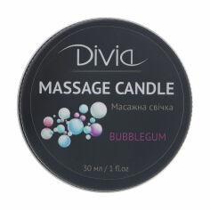 Акція на Свічка масажна Divia Massage Candle 12 Bubblegum, 30 мл від Eva