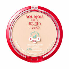 Акція на Компактна пудра для обличчя Bourjois Poudre Compacte Healthy Mix Clean, 01 Ivoire, 10 г від Eva