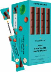 Акція на Упаковка шоколаду Millennium Молочний з горіховим праліне 38 г х 24 шт від Rozetka