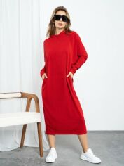 Акція на Плаття міді жіноче ISSA PLUS 14192 2XL Червоне від Rozetka