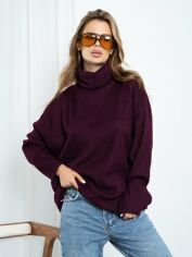 Акція на Светр оверсайз жіночий ISSA PLUS 13763 L Фіолетовий від Rozetka