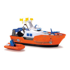 Акция на Набор Dickie toys Action Спасательный катер со шлюпкой водомет со светом и звуком (3308375) от Будинок іграшок