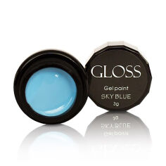 Акція на Гель-фарба для нігтів Gloss Gel Paint, Sky Blue, 3 г від Eva