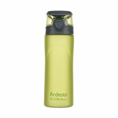 Акция на Пляшка для води Ardesto Matte Bottle пластикова, зелена, 600 мл (AR2205PG) от Eva