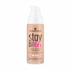 Акция на Стійка тональна основа Essence Stay All Day 16h, з водонепроникною текстурою, 10 Soft Beige, 30 мл от Eva