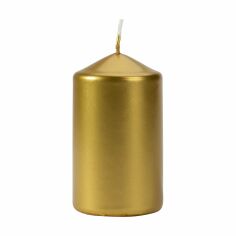 Акція на Циліндрична свічка Bispol золота, 10 см (60/100-213) від Eva