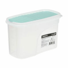Акція на Пластиковий контейнер для зберігання сипучих продуктів Ardesto Fresh блакитний тіфані, 1.2 л (AR1212TP) від Eva