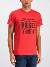 Акція на Футболка бавовняна довга чоловіча Diesel 198302290 M Червона від Rozetka
