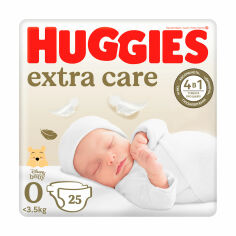 Акція на Підгузки Huggies Extra Care розмір 0 (до 3.5 кг), 25 шт від Eva