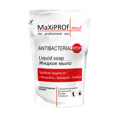 Акція на Антибактеріальне рідке мило MaXiPROF Antibacterial Liquid Soap з ароматом мандарина, 500 мл (дойпак) від Eva