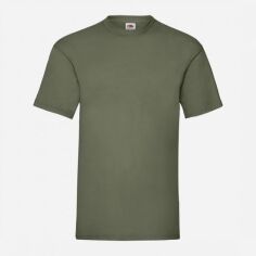 Акція на Футболка бавовняна довга чоловіча Fruit of the loom Valueweight 061036059 XL Оливкова від Rozetka