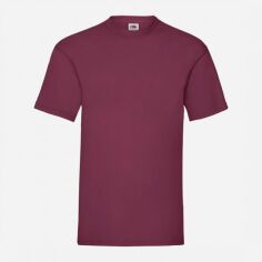 Акція на Футболка бавовняна довга чоловіча Fruit of the loom Valueweight 061036041 2XL Бордова від Rozetka