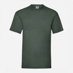 Акція на Футболка бавовняна довга чоловіча Fruit of the loom Valueweight 061036038 2XL Темно-зелена від Rozetka
