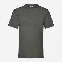 Акція на Футболка бавовняна довга чоловіча Fruit of the loom Valueweight 0610360GL 2XL Темно-сіра від Rozetka