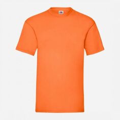 Акція на Футболка бавовняна довга чоловіча Fruit of the loom Valueweight 061036044 2XL Помаранчева від Rozetka
