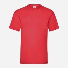 Акція на Футболка бавовняна довга чоловіча Fruit of the loom Valueweight 061036040 2XL Червона від Rozetka