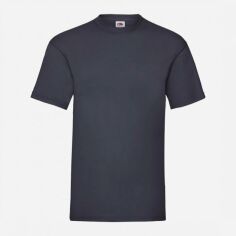 Акція на Футболка бавовняна довга чоловіча Fruit of the loom Valueweight 0610360AZ XL Темно-синя від Rozetka