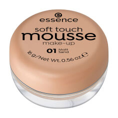 Акція на Тональний мус для обличчя Essence Soft Touch Mousse Make-Up, 01 Matt Sand, 16 г від Eva