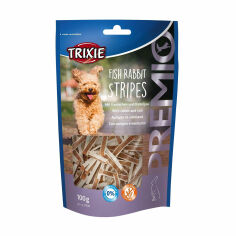 Акція на Ласощі для собак Trixie Premio Fish Rabbit Stripes з кроликом та тріскою, 100 г від Eva
