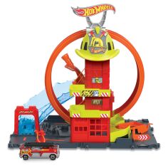 Акція на Ігровий набір Hot Wheels City Супер петля з пожежною станцією (HKX41) від Будинок іграшок