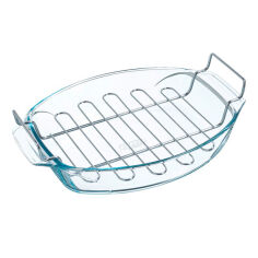 Акція на Форма овальная стеклянная с решеткой 39х27х9 см 4 л Irresistible Pyrex 412U000/8043 від Podushka