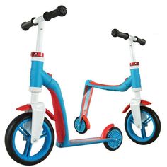 Акция на Самокат Highwaybaby Scoot & Ride Синьо-Червоний (SR-216271-BLUE-RED) от Будинок іграшок