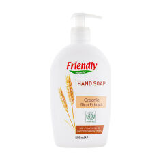 Акція на Рідке мило для рук Friendly Organic Hand Soap з екстрактом рису, 500 мл від Eva