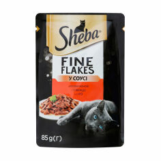 Акция на Вологий корм для кішок Sheba Fine Flakes з яловичиною в соусі, 85 г от Eva