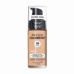 Акція на Тональний крем для обличчя Revlon ColorStay Makeup for Normal/Dry Skin SPF 20 для нормальної та сухої шкіри, 200 Nude, 30 мл від Eva