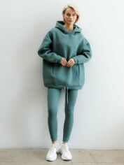 Акция на Спортивний костюм утеплений Seventeen 96 XXL-3XL Оливковий от Rozetka