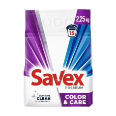 Акция на Пральний порошок Savex Premium Color & Care, 15 циклів прання, 2.25 кг от Eva