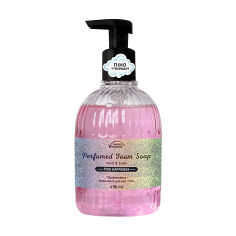Акция на Парфумована пінка-мило для рук та тіла ENERGY of Vitamins Perfumed Foam Soap Pink Happiness, 490 мл от Eva