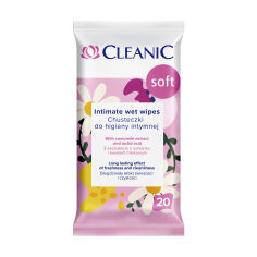 Акція на Вологі серветки для інтимної гігієни Cleanic Soft Intimate Wet Wipes, 20 шт від Eva
