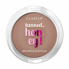 Акція на Бронзер для обличчя Claresa Tanned Honey! Bronze & Contour 12 Versatile, 10 г від Eva