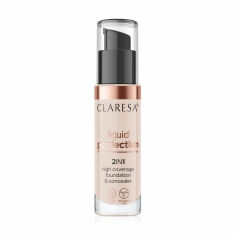 Акція на Тональна основа для обличчя Claresa Liquid Perfection 2 in 1 High Coverage Foundation & Concealer 103 Cool Medium, 34 г від Eva