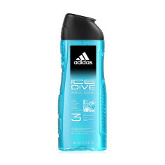 Акція на Гель для тіла, волосся та обличчя Adidas Ice Dive Shower Gel 3 in 1, чоловічий, 400 мл від Eva