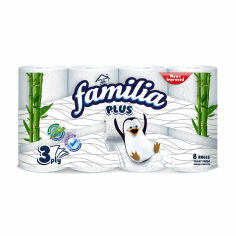 Акция на Туалетний папір Familia Toilet Paper, 3-шаровий, 150 відривів, 8 рулонів от Eva