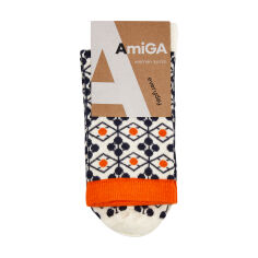 Акція на Шкарпетки жiночi AmiGA класичні, геометрія, розмір 23-25 від Eva